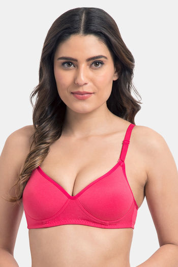 Buy Komli Padded Non-Wired Full Coverage T-Shirt Bra - Dark Pink